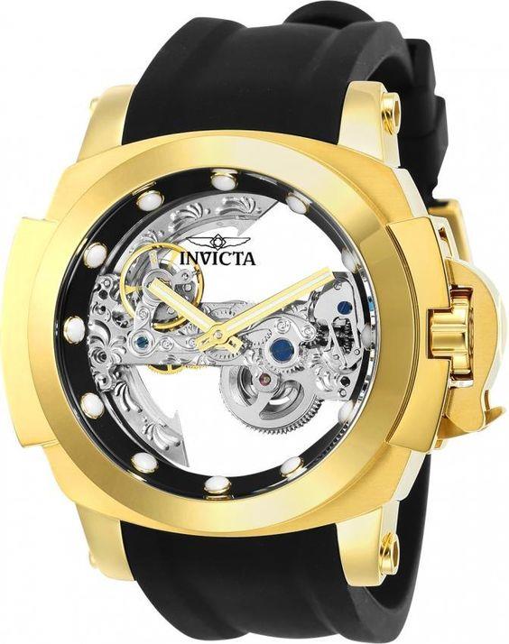 ساعت مردانه اینویکتا طلایی مدل Invicta Automatico Ghost Reserve